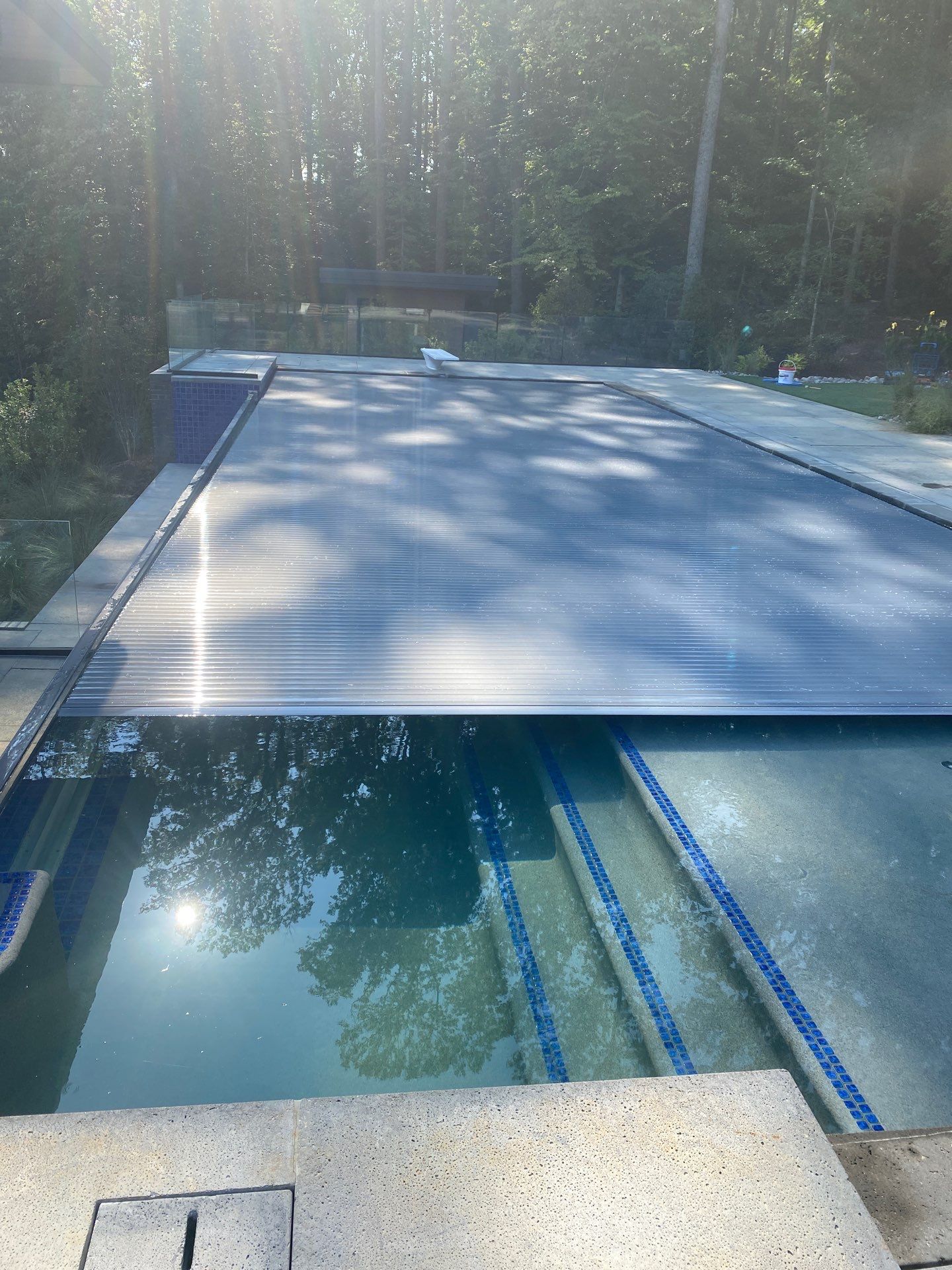 residential pool with water features