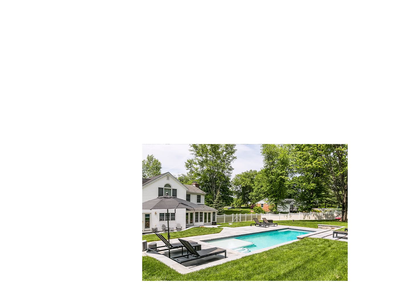 backyard with custom pool