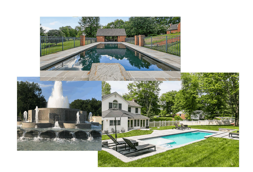 custom pool and fountain